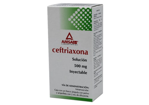 Ceftriaxona 500 mg Inyectable
