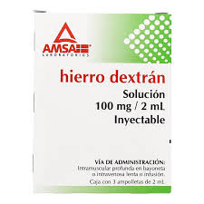 Hierro Dextran 100mg/2ml Inyectable