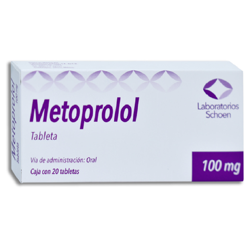 Metoprolol 100mg 20 Tab