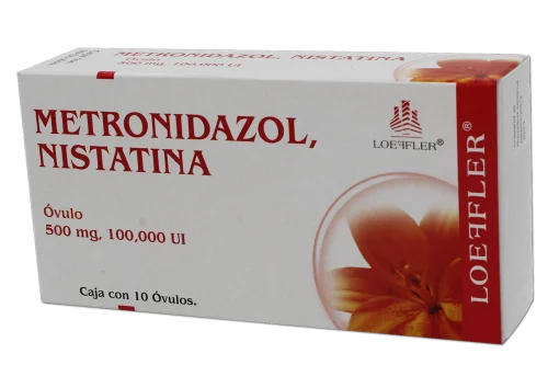 Metronidazol, nistatina 500 mg,100,000 Ui