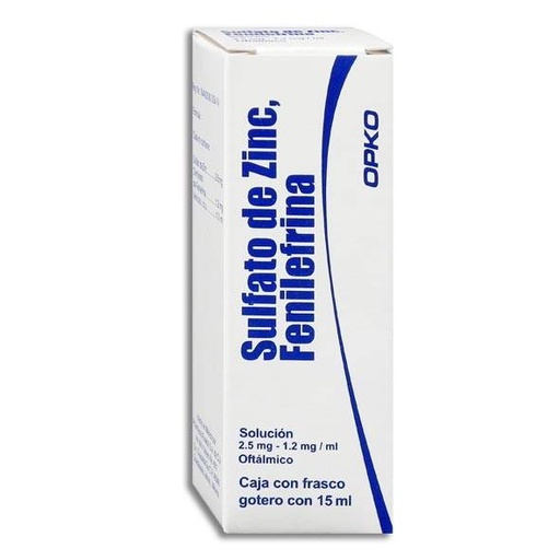 [6/7] Sulfato de Zinc/Fenilefrina 2,5/1,2mg Got 15ml